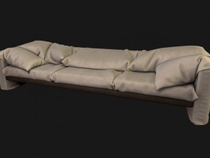 sofa with pillows 3D Модель
