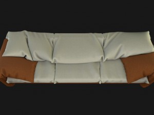 sofa with pillows 3D Модель