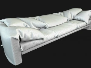 sofa with pillows 3D Model
