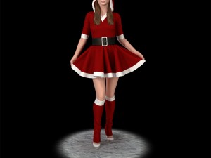 santa girl cute Modelo de Impressão 3D