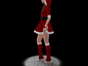 santa girl cute 3D Print Model