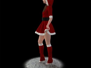 santa girl cute 3D Print Model