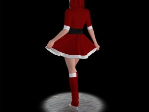 santa girl cute 3D Print Model