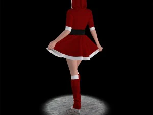santa girl cute 3D Print Model