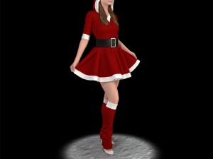 santa girl cute 3D Print Model