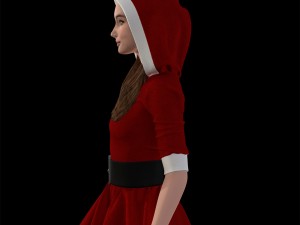 santa girl cute 3D Print Model