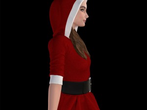 santa girl cute 3D Print Model
