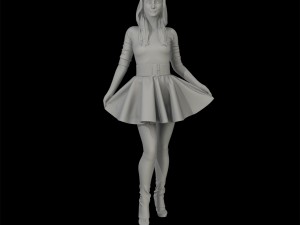 santa girl cute 3D Print Model