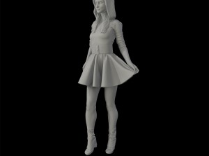 santa girl cute 3D Print Model