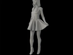 santa girl cute 3D Print Model