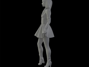 santa girl cute 3D Print Model