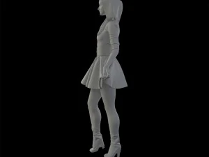 santa girl cute 3D Print Model