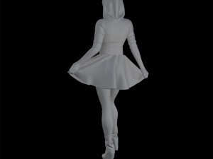 santa girl cute 3D Print Model
