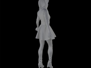 santa girl cute 3D Print Model