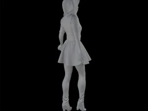 santa girl cute 3D Print Model
