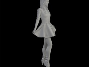 santa girl cute 3D Print Model