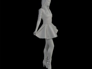 santa girl cute 3D Print Model