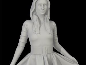 santa girl cute 3D Print Model