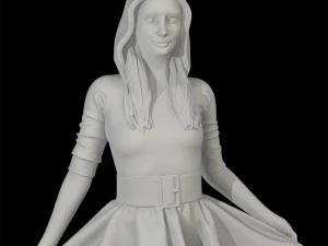santa girl cute 3D Print Model