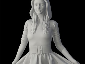 santa girl cute 3D Print Model