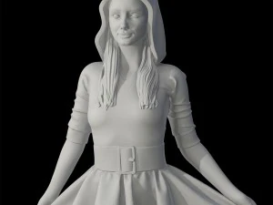 santa girl cute 3D Print Model