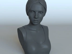 portrait of a girl with a ponytail 3D Print Model