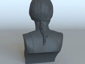 portrait of a girl with a ponytail 3D Print Model
