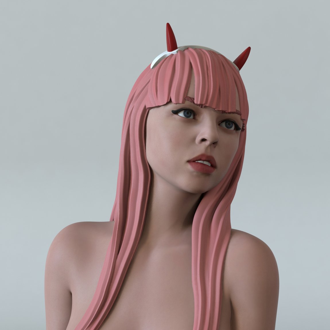 Home. the girl with horns 3D Print Models. 