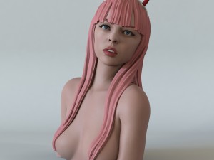 the girl with horns Modèles 3D en vedette