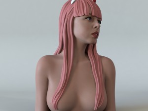 the girl with horns Modèles 3D en vedette
