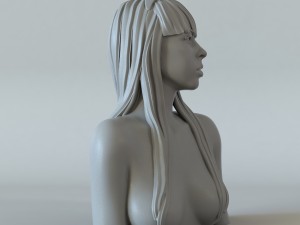 the girl with horns Modèles 3D en vedette