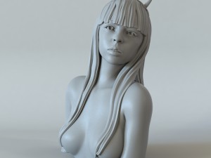 the girl with horns Modèles 3D en vedette