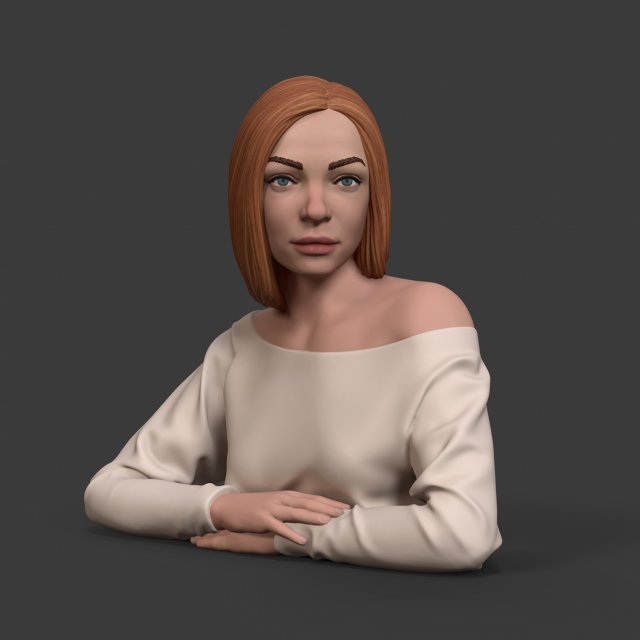 girl w 3D Print Model .c4d .max .obj .3ds .fbx .stl .blend