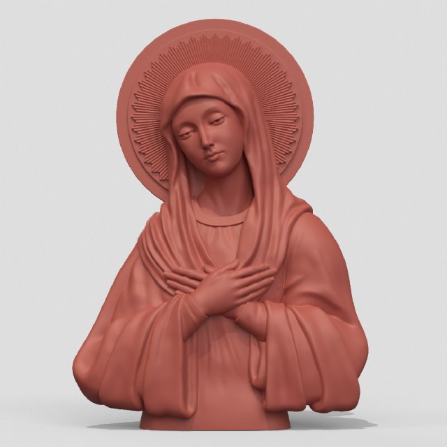 virgin mary 3D printmodel .c4d .max .obj .3ds .fbx .stl .blend 