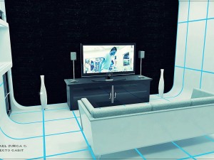 living room tron Modèle 3D