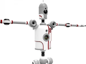 retro bot 60s 3D Model