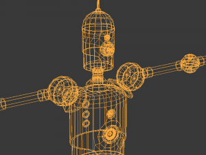 retro bot 60s 3D Модель