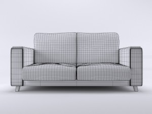 sofa beige Model 3D