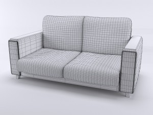 sofa beige Model 3D
