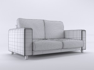 sofa beige Model 3D
