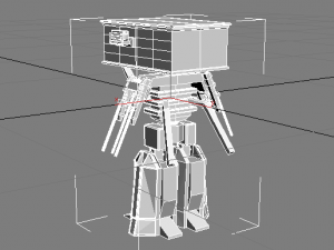 smart black camo mech 3D 模型