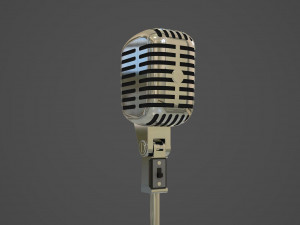 old school mic Modelo 3D