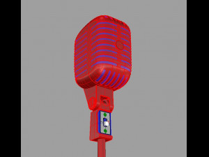 old school mic Modelo 3D