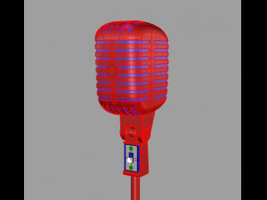 old school mic Modelo 3D