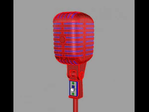 old school mic 3D Model