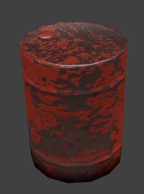 barrel low-poly mobile game model 3D Model .c4d .max .obj .3ds .fbx .stl .blend 