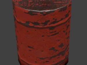 barrel low-poly mobile game model 3D Model