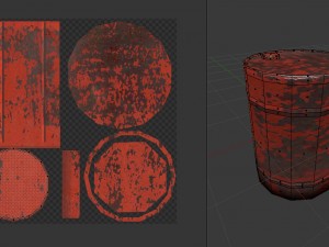 barrel low-poly mobile game model 3D 模型