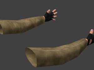 low-polygon hand model 3D-Modell