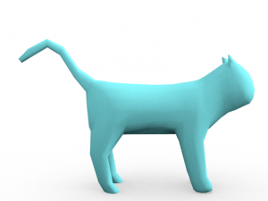 low-polygonal exclusive model of the cat i give now at a discount of 50 due to lack of texture Modelo 3D